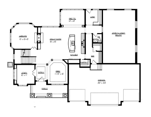 Main Floor Plan image of Superior House Plan